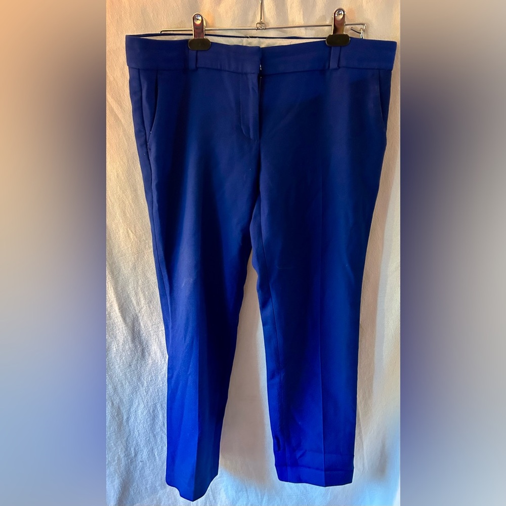 Ann Taylor Loft Women's 8P Marisa Royal Blue Crop Dress Pants